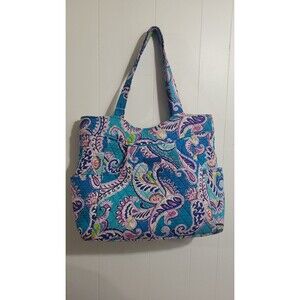 Vera Bradley Waikiki Paisley Get Going Tote Blue